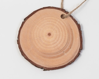 100 pack | Blank Wood Slice Ornaments • Wood slice name tags • Blank Wood Ornaments • DIY ornaments • DIY Christmas ornaments Wood Gift tags