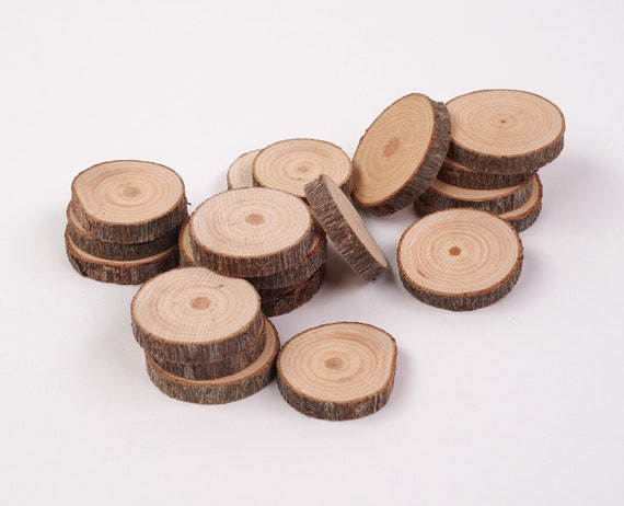 20 Pack 2 4 Cm Wood Slices 1 Inch Wood Slices Small Wood Slices