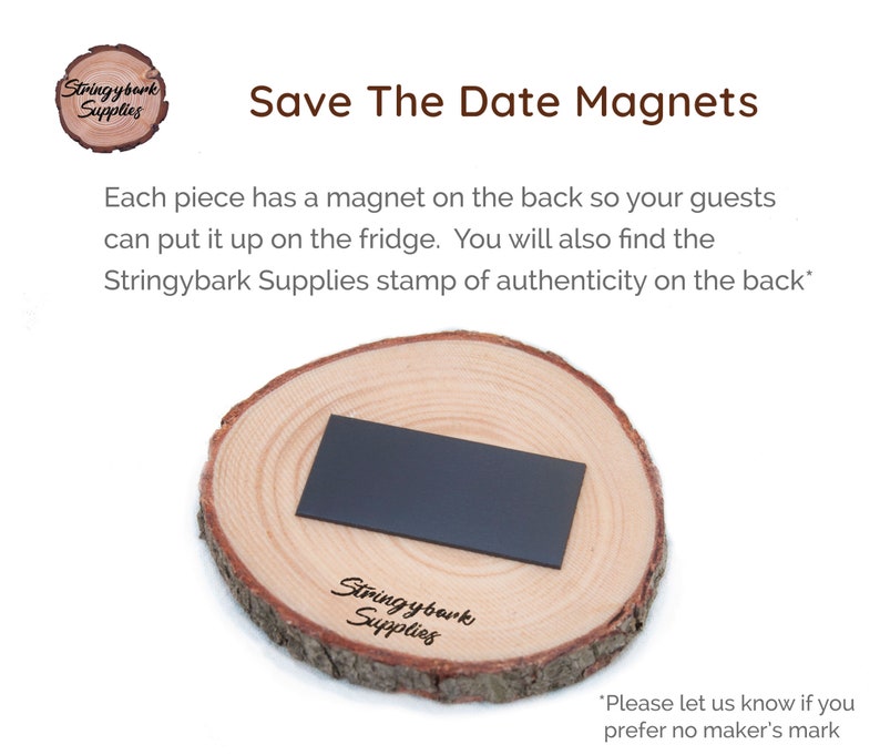 Holzscheibe Save The Date Magnete Save-The-Date Holz Save The Date Magnete Rustikale Save the Date Magnete Holzmagnet Save The Date Bild 3