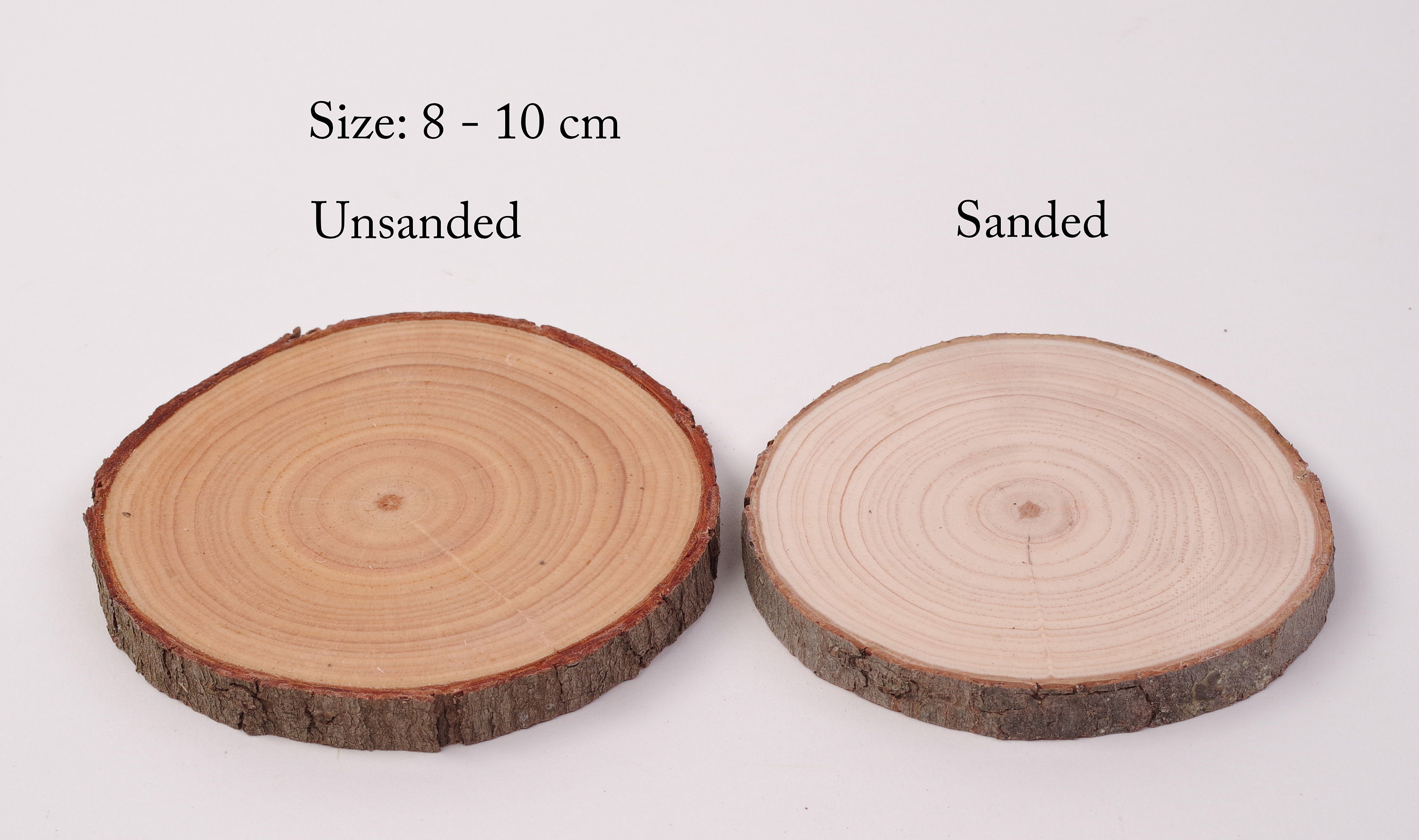 Rodajas de madera - 7 a 10 cm