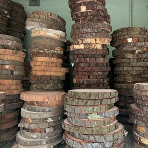 10 pack | Discount Large Wood Slices • Discount Wood Slices for Wood Slice Art and Crafts • Assorted Wood Slices • Budget Wood Slices