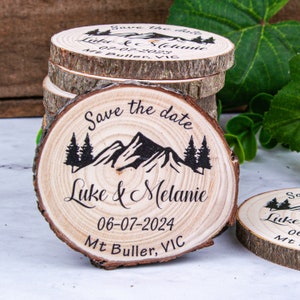 Mountain Wedding Save The Date Magnets • Save The Date for Outdoor Wedding • Save the Date With Mountains • Ski Mountain Save the Date