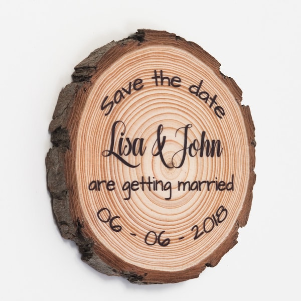 Wood Slice Save The Date Magnets • Save-The-Date • Wooden Save The Date Magnets • Rustic Save the Date Magnets • Wood Magnet Save The Date