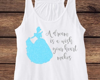 Cinderella Disney Shirt | Disney Princess Shirt | Disney Shirt | Disney Princess Tank Top | Cinderella Tank Top | Glitter Shirt