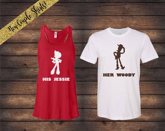 Toy Story Couple Shirts | Woody and Jessie Shirts | Disney Couple Shirts | Disney Shirts | Matching Disney Shirts | His & Her Shirts