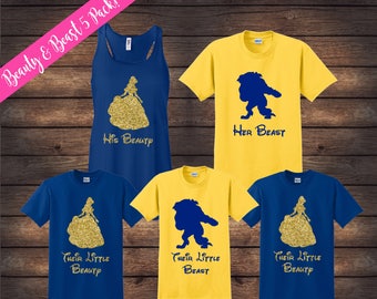 Beauty and Beast Family Shirts | Matching Family Shirts | Disney Shirts | Custom Disney Shirts | Beauty Beast Shirts | Disney Family Shirts
