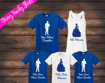 Cinderella and Prince Shirts | Matching Family Shirts | Disney Shirts | Custom Disney Shirts | Prince Princess Shirts | Disney Family Shirts