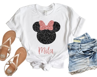 Minnie Shirt | Rose Gold Minnie Shirt | Minnie Mouse Shirt | Disney Shirt | Disney Tank Top | Minnie Tank Top | Glitter Shirt | Rose Gold