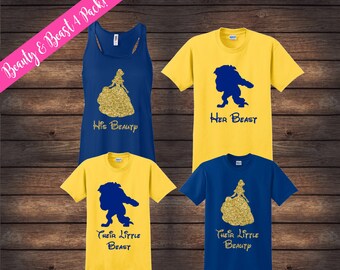 Beauty and Beast Family Shirts | Matching Family Shirts | Disney Shirts | Custom Disney Shirts | Beauty Beast Shirts | Disney Family Shirts