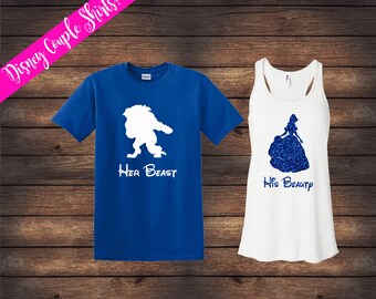 His Beauty Her Beast Set | Beauty and Beast Shirts | Disney Couple Shirts | Custom Shirts | Matching Disney Shirts | His & Her Shirts | SALE
