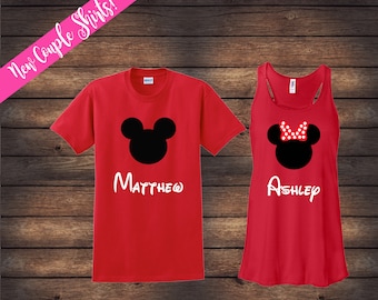 Disney Couple Shirts | Matching Couple Shirts | Disney Shirts | Custom Disney Shirts | Mickey Minnie Shirts | Disney Vacation Shirts