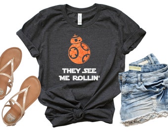 Star Wars BB8 Shirt | BB8 Disney Shirt | Glitter Disney Tank | Star Wars Shirt | Star Wars Tank | Disney Shirt | They See Me Rollin' Shirt