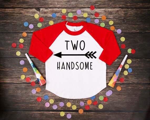 Two Handsome | Two Year Old Birthday Shirt | Second Birthday Boy Shirt | 2 Birthday Boy Shirt | 2nd Birthday Shirt | Birthday Boy