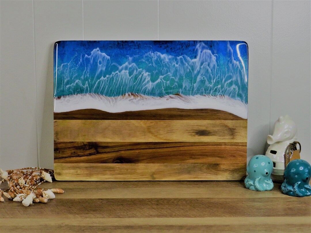 Ocean Wave Cutting Board With Epoxy Resin Etsy