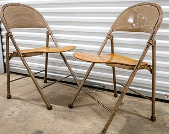 家具 Vintage American Seating folding  chair vintage-american-seating-metal
