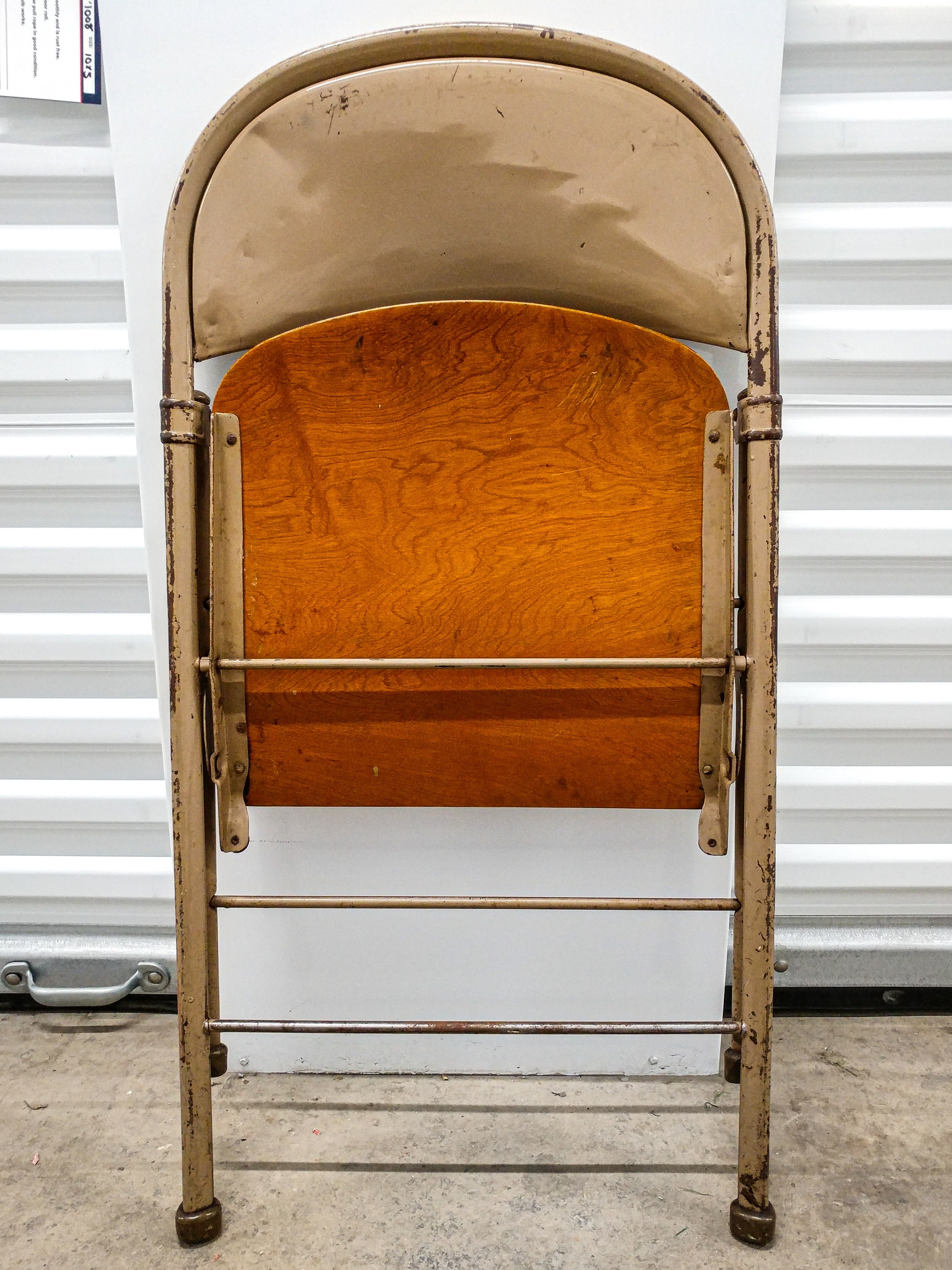 Vtg mid century mcm American Seating Co. Metal & Wood