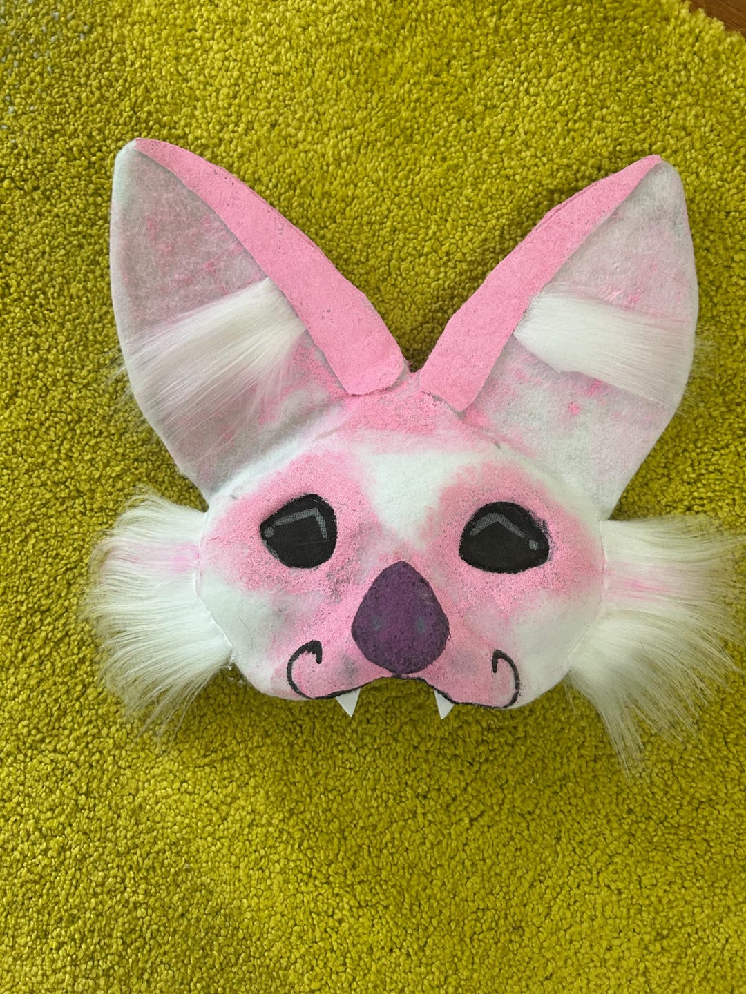 Handmade Albino Bat Mask - Etsy