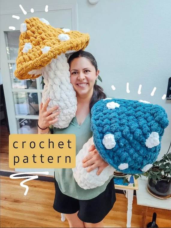 Giant Crochet Mushroom Pattern - Digital PDF file
