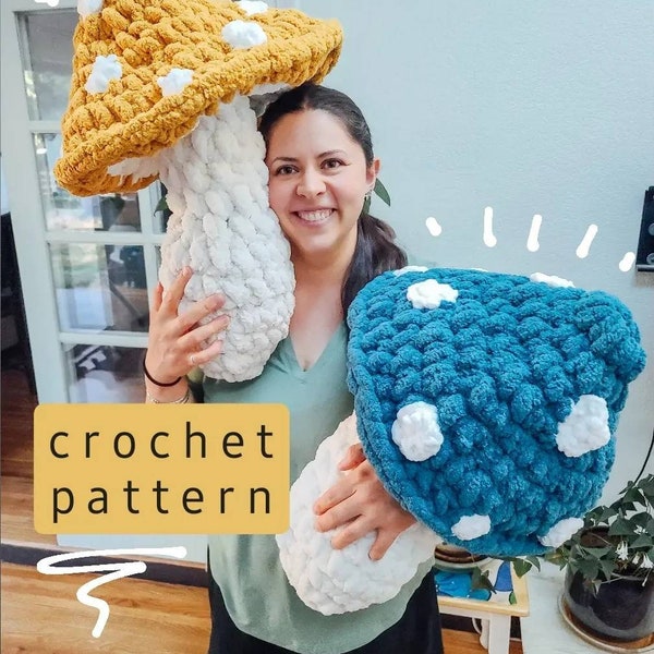 Giant Crochet Mushroom Pattern - Digital PDF file