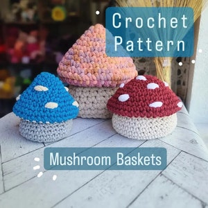 Crochet Mushroom Basket Pattern - Digital PDF File