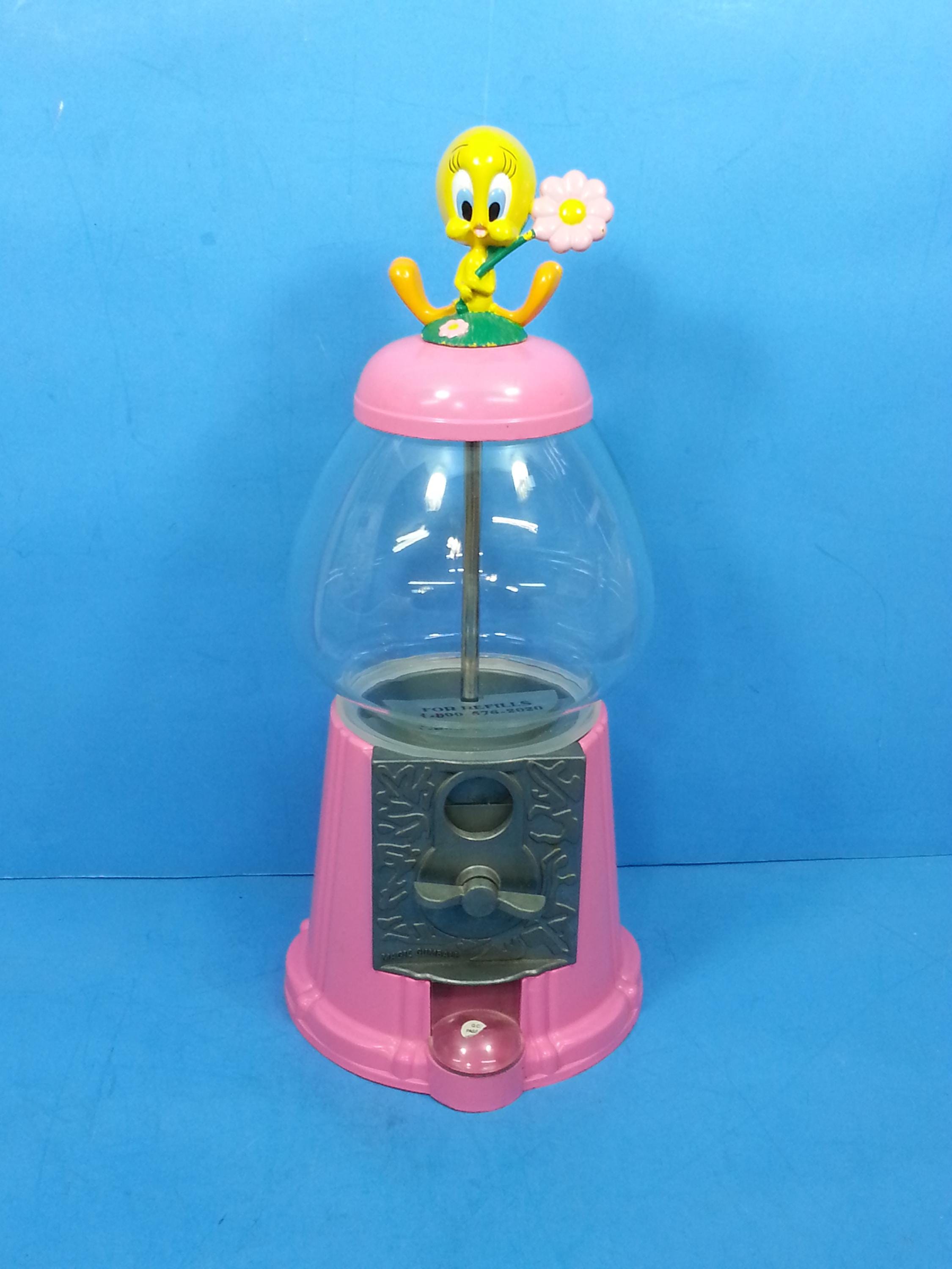 Warner Bros Tweety Bird Looney Tunes Pink Magic Gumball Machine