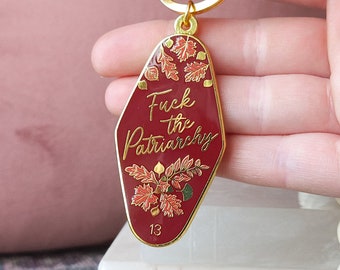 Fuck the Patriarchy Enamel Keychain