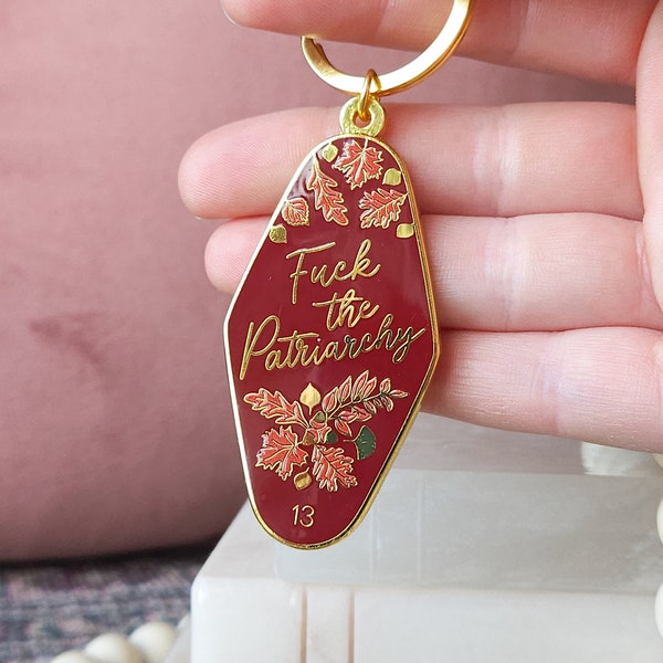 Fuck the Patriarchy Enamel Keychain