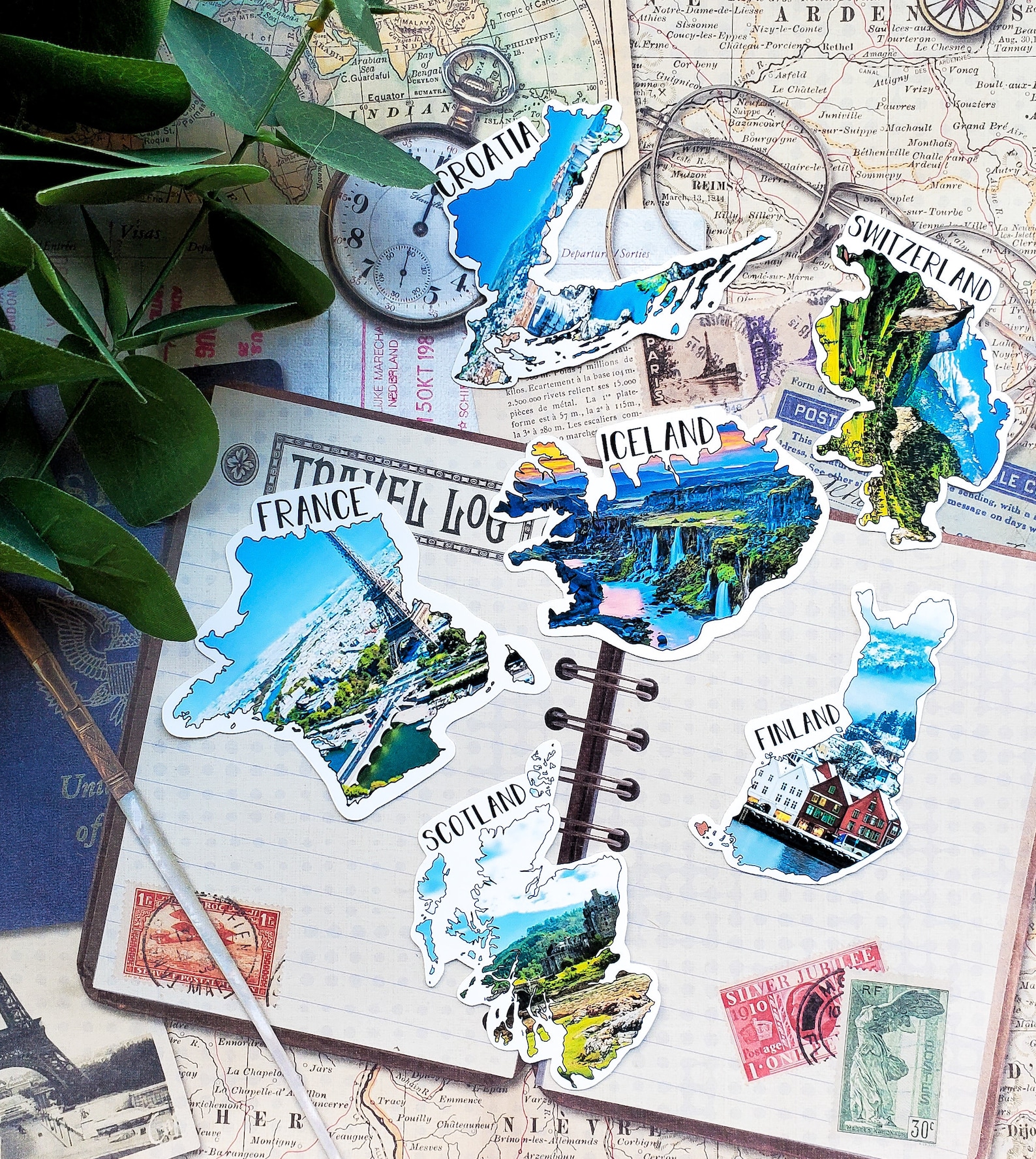 World Travel Sticker Pack | Etsy