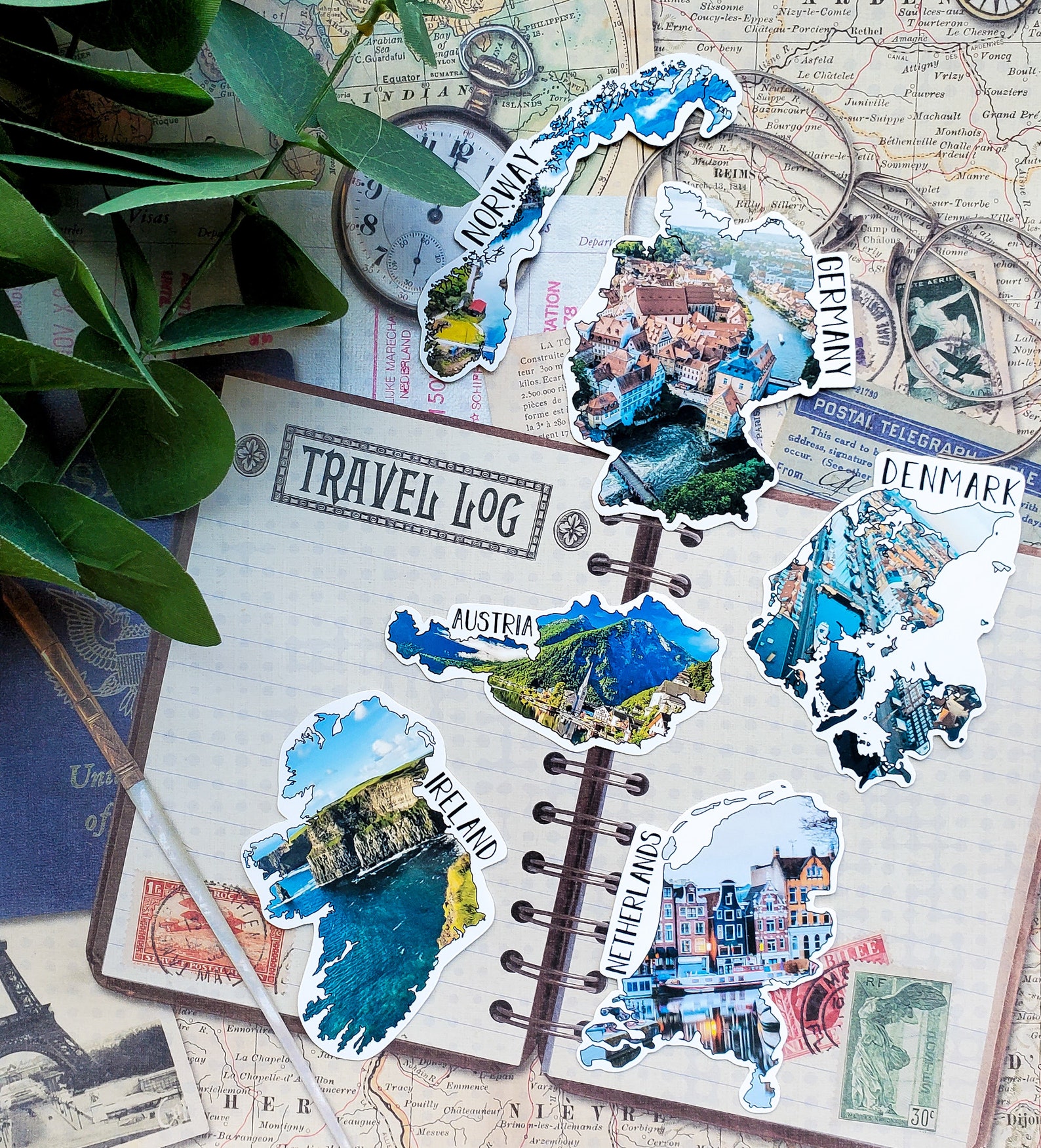 World Travel Sticker Pack | Etsy