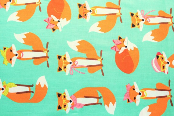 Robert Kaufman Fabrics Cotton Fabric Fabulous Foxes Andie | Etsy