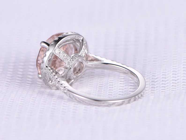 9mm Big Engagement Ring Round Cut Ring 14k Etsy