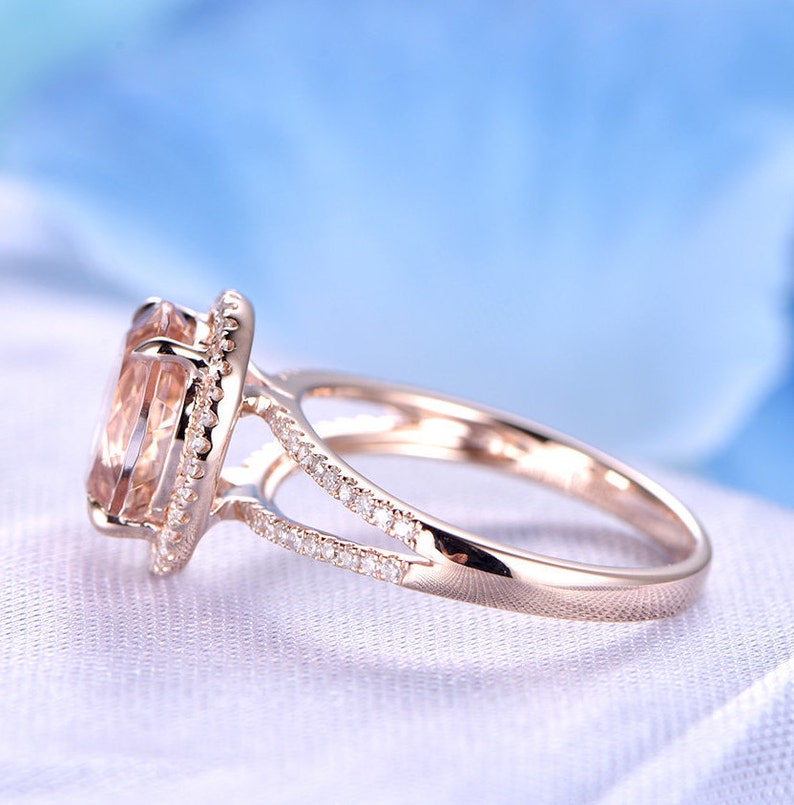 2.5ct Big Oval Engagement Ring 14k Rose Gold Etsy