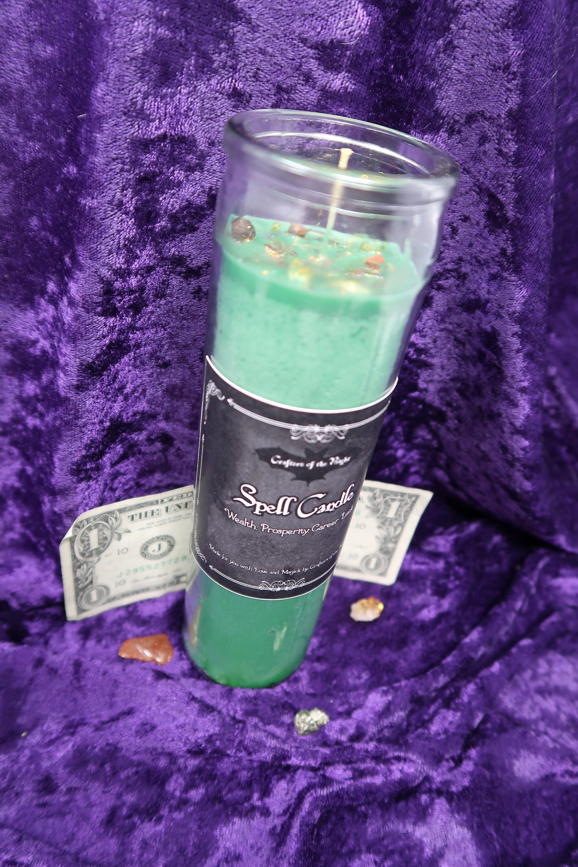 Wealth Prosperity Luck Spell Candle Etsy