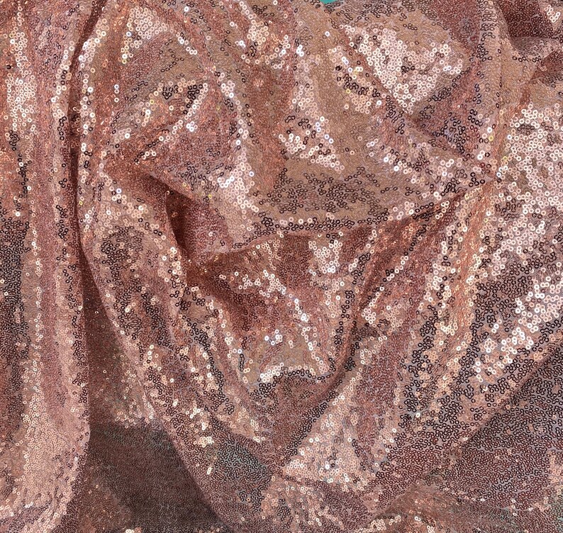 Rose Gold Sequin Fabric 58 Wide by the Yard Blush 2 Way Etsy