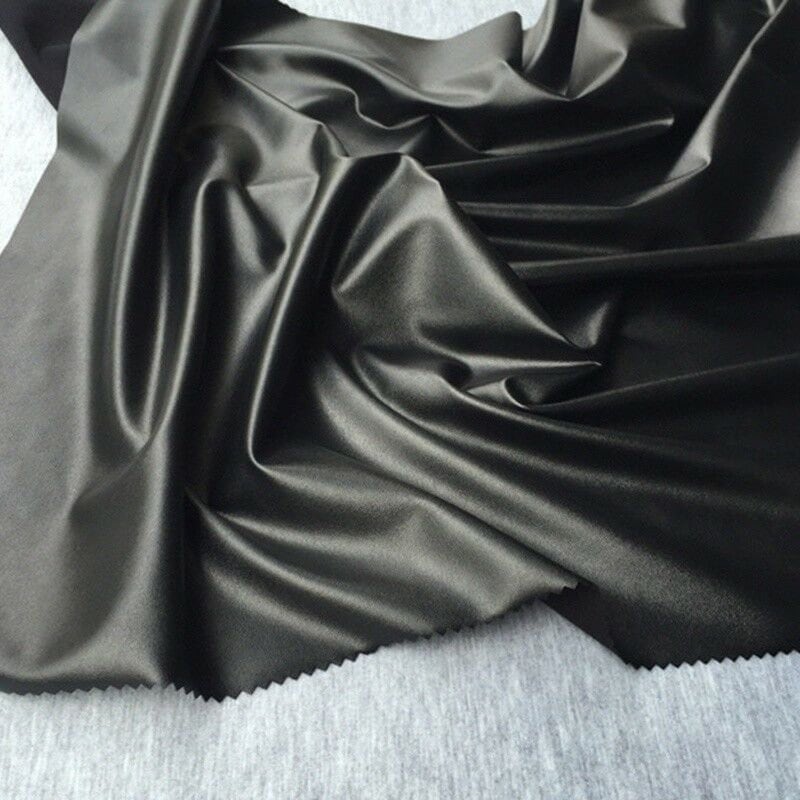 Black Matte Pleather Faux Leather Stretch Vinyl Polyester Spandex 190 GSM  Apparel Craft Fabric 5860 Wide by the Yard -  Norway