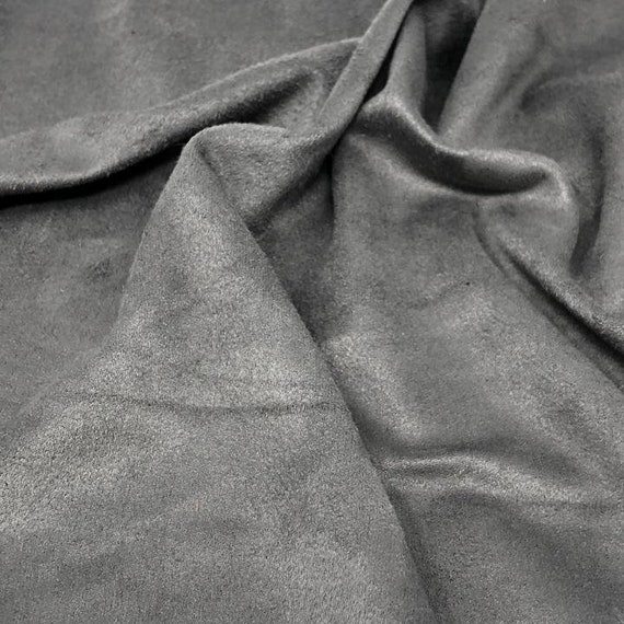 Gray Suede Fabric by the Yard Gray Microsuede Faux Suede Apparel