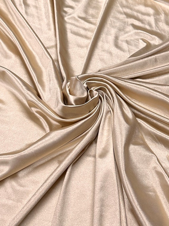4 Way Stretch Silky Spandex Satin Fabric by The Yard - 60 Wide Shiny Satin  Spandex Fabric for Dresses, Active Wear, Yoga Pants, Table Cloth - Thick