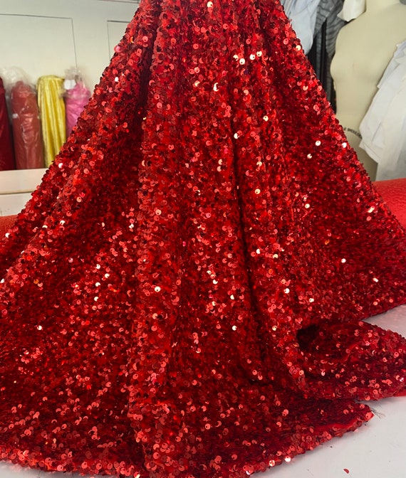Red Sequins on Stretch