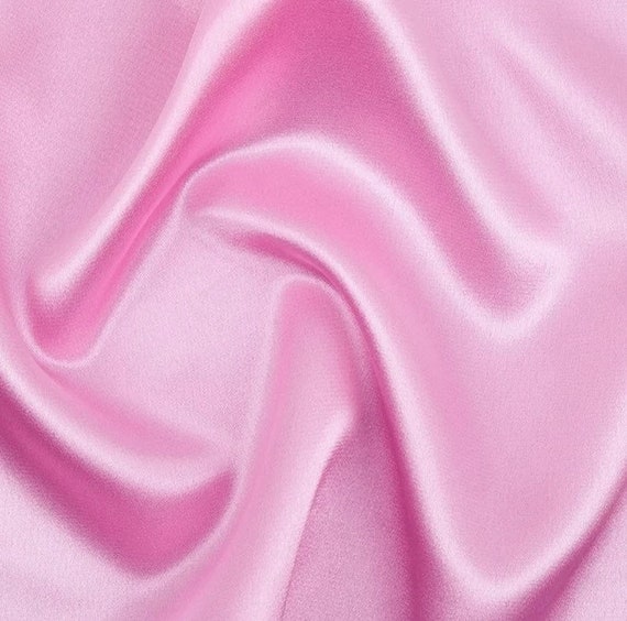 Baby Pink Satin Fabric Premium Quality Pink Satin Fabric Medium Weight  Wedding Dress Fabric Sold by the Yard 
