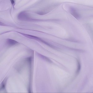 Lilac Chiffon Fabric by Yard, Lilac See Through Fabric, Lavender ...
