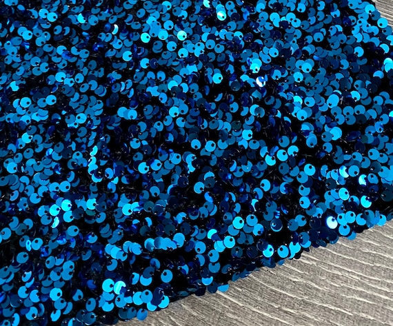 Iridescent Blue All Over Sequins Velvet Fabric. Royal Blue Sequin on Stretch  Velvet Fabric, Teal Stretch Sequin Fabric by Yard -  Norway