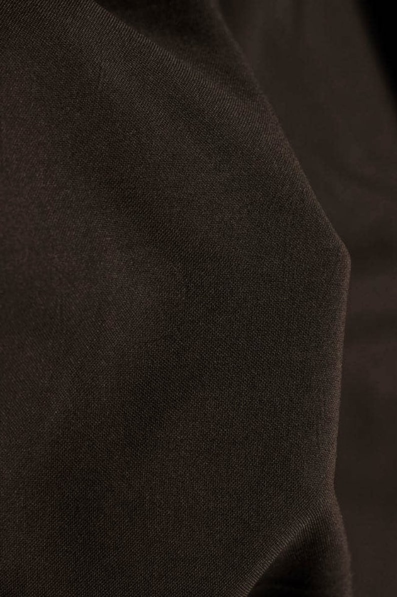 Dark Brown Poplin Fabric by Yard. Chocolate Gabardine Fabric - Etsy
