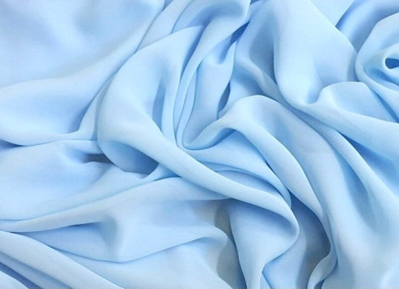 Baby Blue Chiffon Fabric Sky Blue Chiffon Fabric Baby Blue Etsy