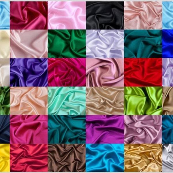 Stretch Silky  Satin, BEST PRICE Soft Charmeuse Satin Fabric by the yard, Stretch Satin Fabric , Light Weight Stretch Silk, Bridal Fabric