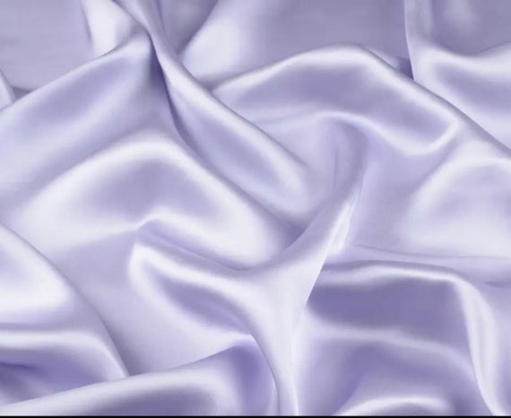 Lilac Satin Fabric, Silky Satin Fabric Lilac, Bridal Satin Medium