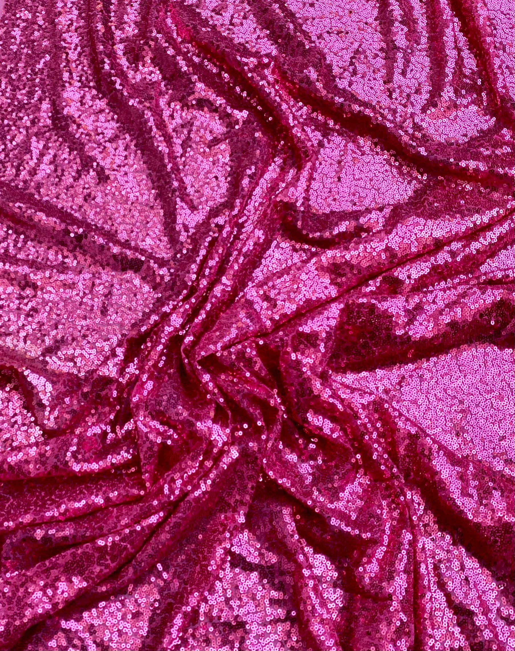 Hot Pink Sequin Fabric, Fuchsia Glitter Fabric by Yard, 2 Way Stretch Sequin  Fabric for Gowns, Party Dress, Backdrop Photos, Decorations 