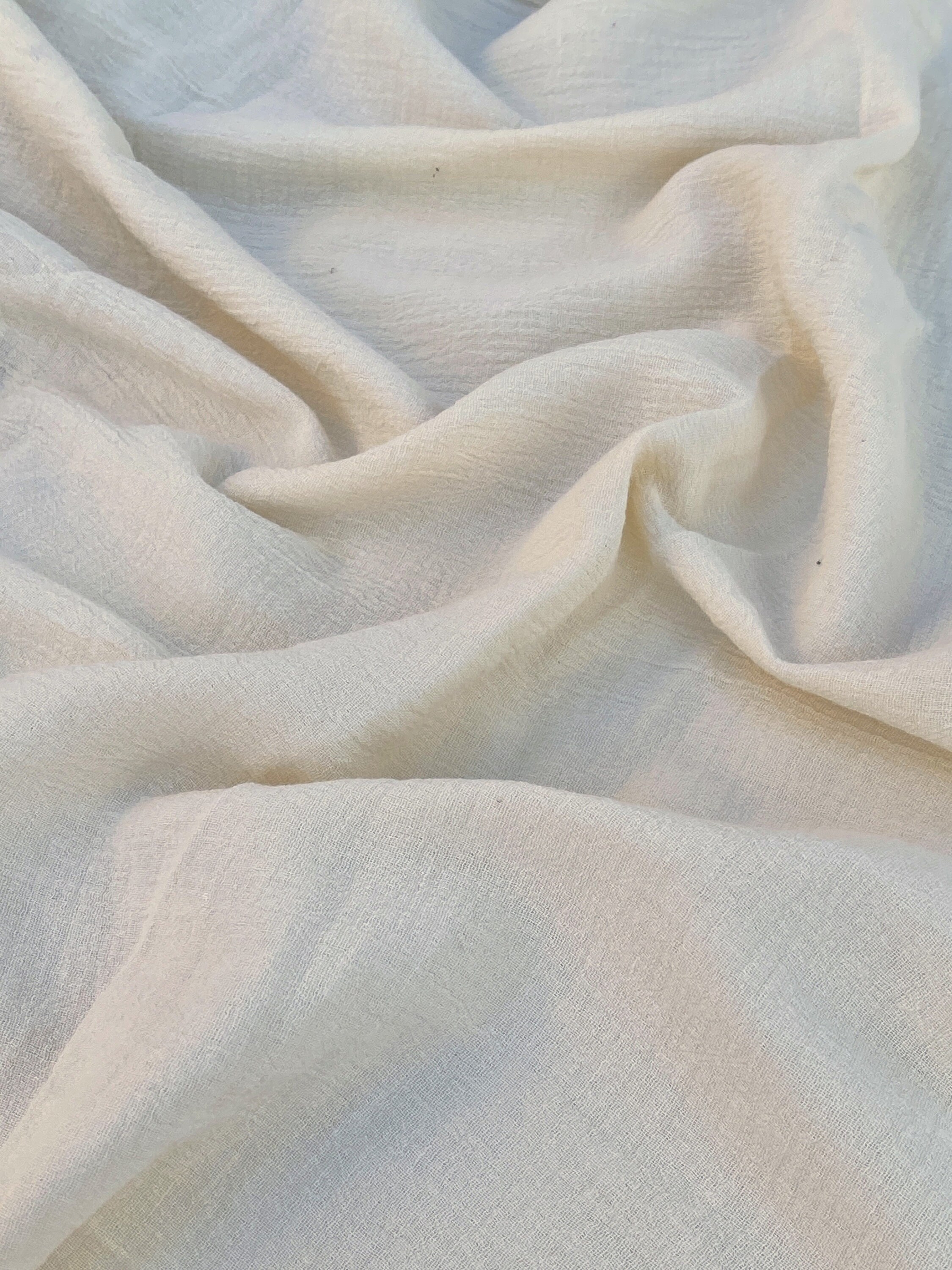 Ivory Muslin Crinkle Gauze Fabric Ivory Cotton Gauze Swaddle Etsy
