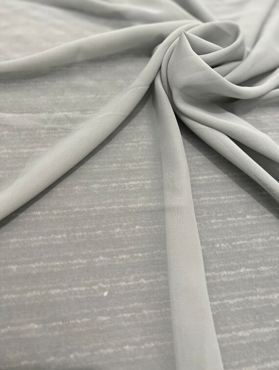 Light grey chiffon sale fabric