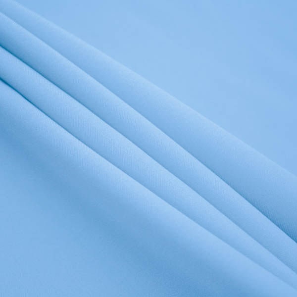 Sky Blue Poly Poplin Fabric by yard. Baby Blue gabardine fabric for suiting, table covers, decor, apparel, Baby blue fabric by yard