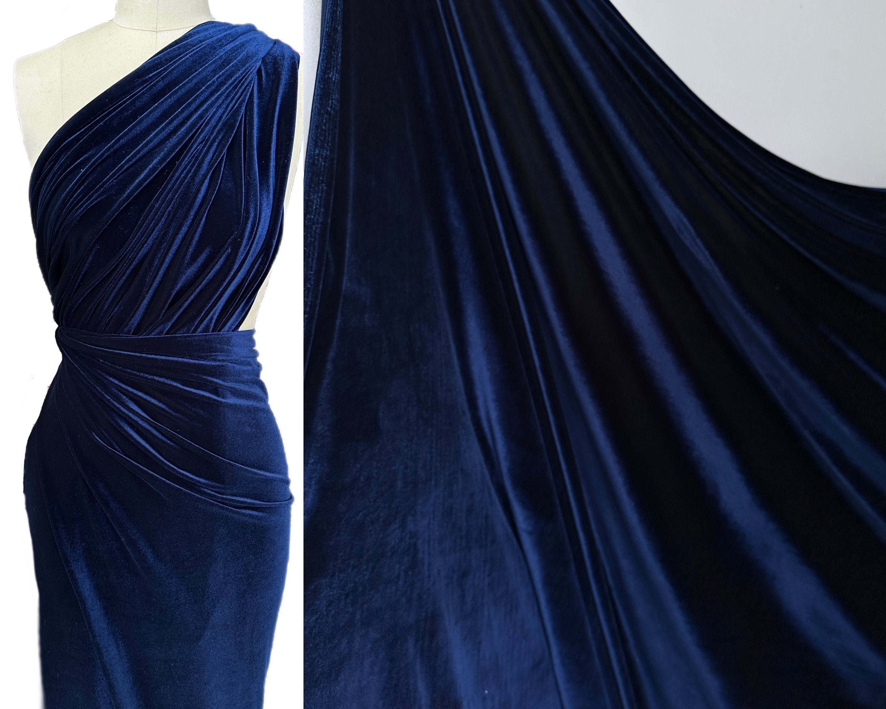 Navy Blue Cotton Velvet Upholstery Drapery Home Decor Fabric – Fashion  Fabrics LLC